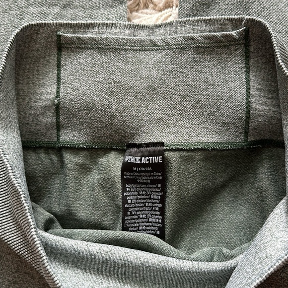 PINK Active Green Seamless Workout Leggings - Picture 3 of 4